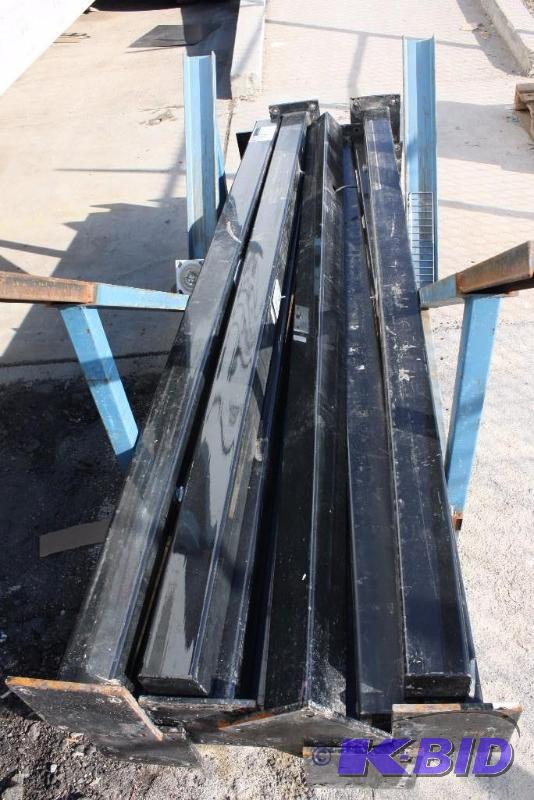 lot 19 image: Lot of (12) Electric Sign Posts wSwitch & Screw Down Base 4 x 4 x 90.