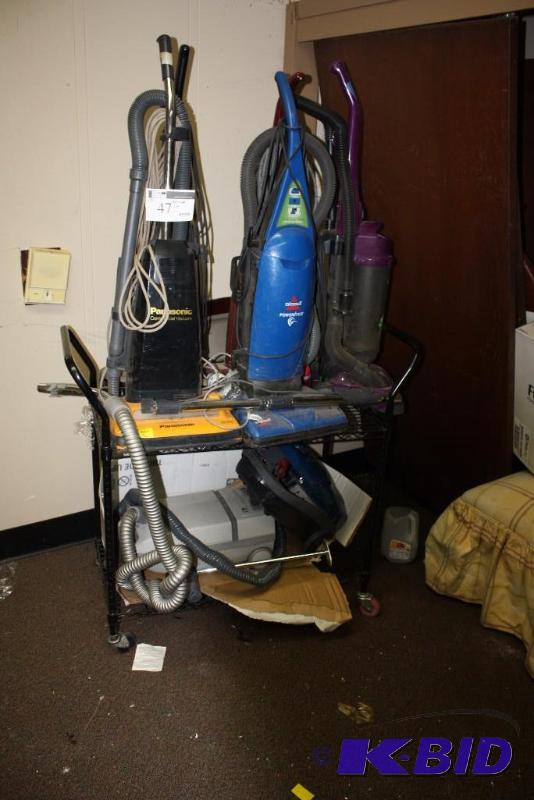 lot 47 image: Lot of (7) Miscellaneous Vacuum Cleaners Including Brands Panasonic Kenmore Riccar And More.