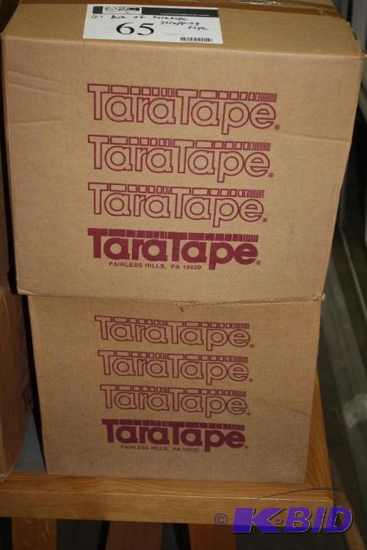 lot 65 image: Box Lot of (2) Tarsatape Strapping Tape Black.