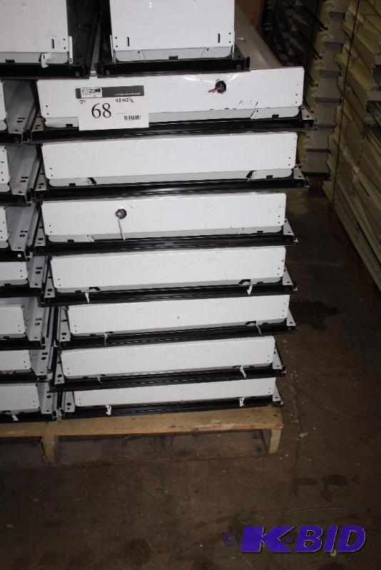 lot 68 image: Lot of (7) Parabolic Troffers Divided Light Areas 48 x 23.5.