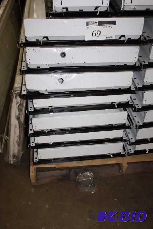 lot 69 image: Lot of (8) Parabolic Troffers Divided Light Areas 48 x 23.5.