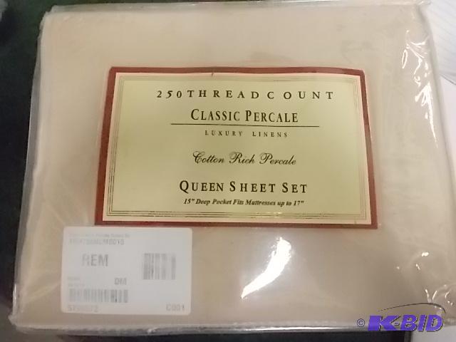 Classic Percale 4-Piece (Queen) Sheet Set (Ta...