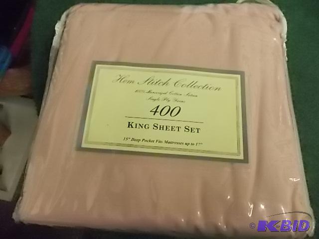 King 4-Piece Sheet Set (Blush Pink)...