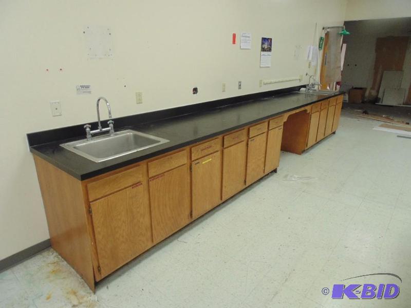 2-Sink Cabinet Unit w Black Countertop