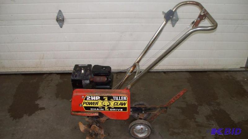 lot 27 image: Power Claw 2HP Tiller (works)...