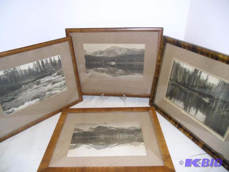 lot 6 image: Antique Early 1900s Black and White Framed Pictures Brainard  Grand Lake Colorado