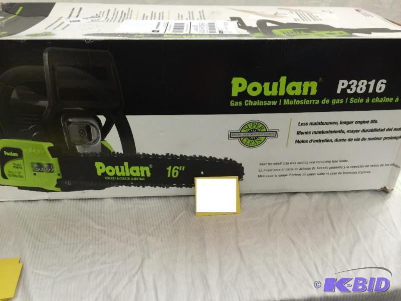used once Poulan P3816 38cc Fully Assembled Chainsaw, 16-Inch