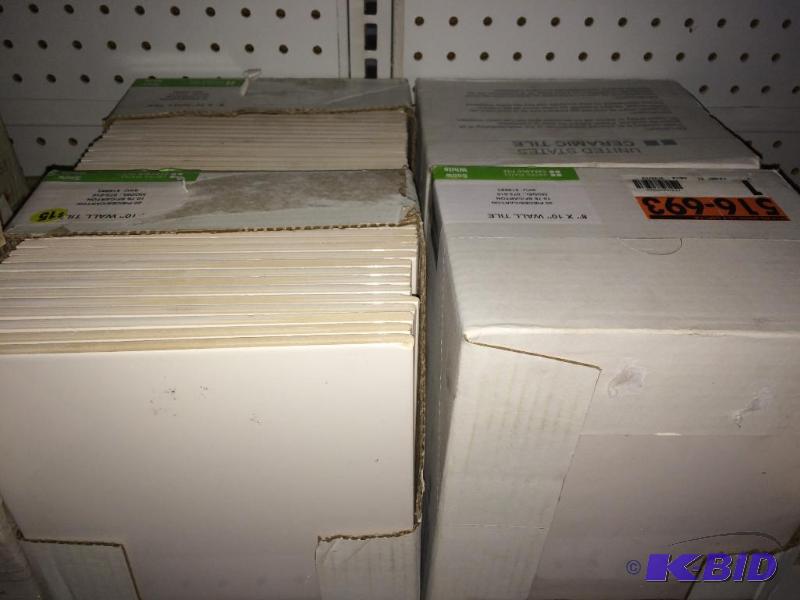 4 boxes of 8 x 10 wall tile  one box of 6x6 wall tile