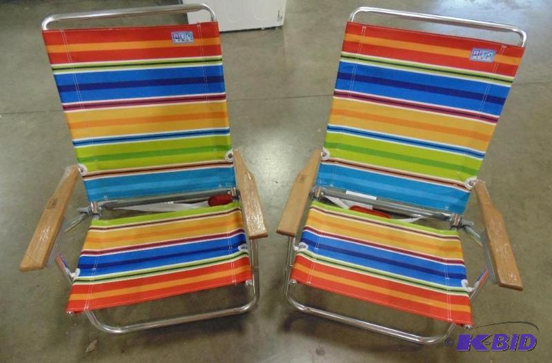 New Rio Beach Chairs - (2) total in this lot ...