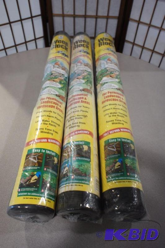 New - Lot of (3) Natural Weed Block - 6ft x 5...
