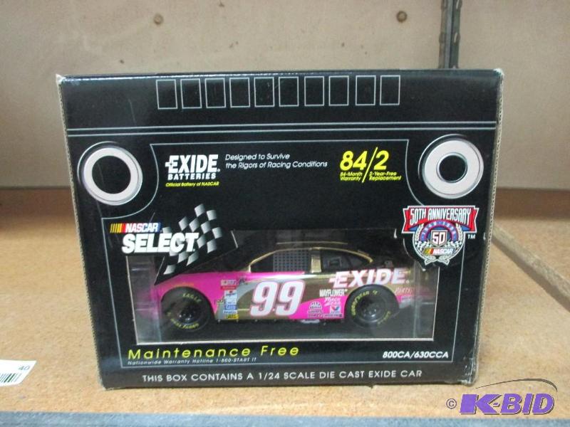 lot 40 image: NIB Exide Battery racecar...