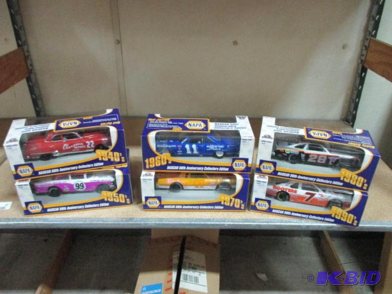 lot 69 image: Set of 6 Napa Vintage Race cars 40s - 90s...