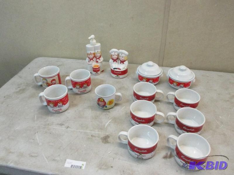 lot 92 image: Lot of collector Campbells soup stuff, some b...