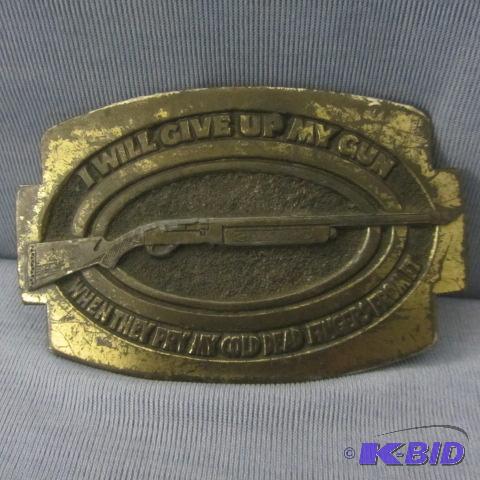 lot 104 image: NRA Belt Buckle