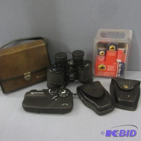 lot 105 image: Binoculars, Weather Radio
