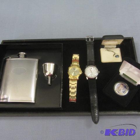 lot 124 image: Mens Watches, Flask