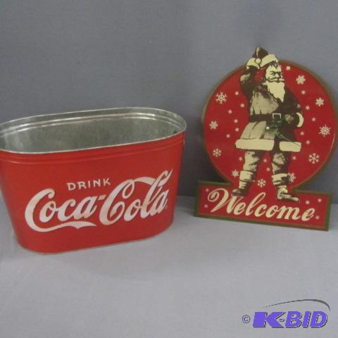 lot 125 image: Coca Cola Clock, Cooler