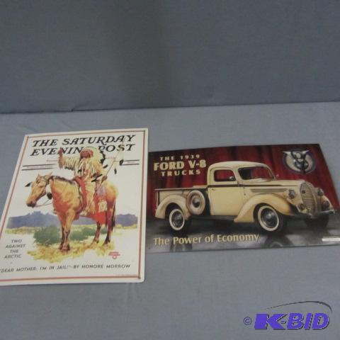 lot 235 image: Post & Ford Tin Signs