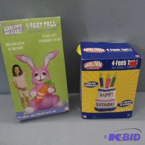 lot 236 image: Inflatable Rabbit, Birthday Cake