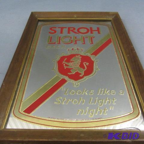 lot 69 image: Stroh Light Beer Mirror
