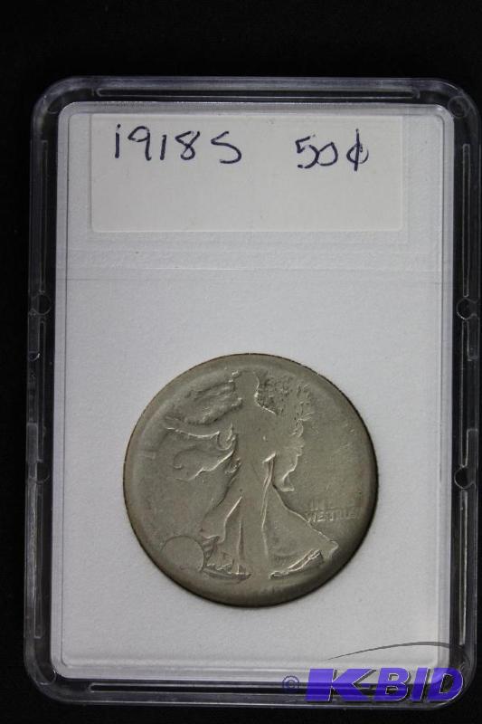 1918 S Walking Liberty Half Dollar&nbsp...