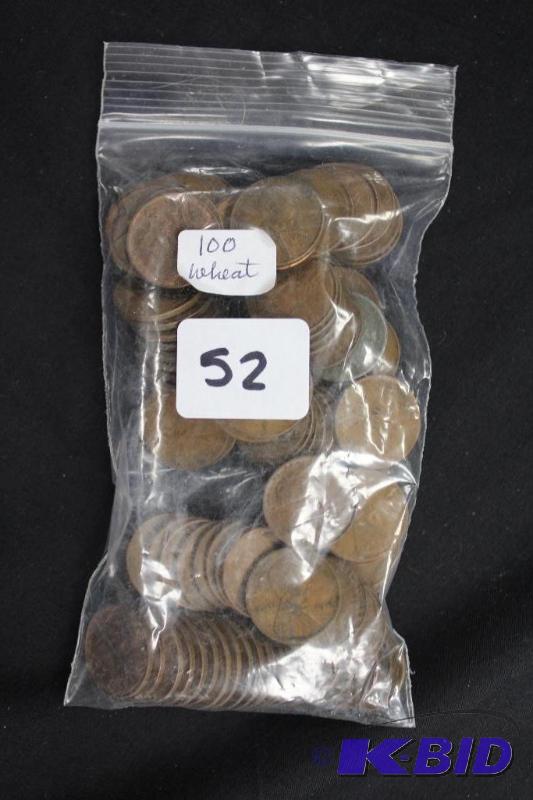 Bag of 100 Wheat Pennies, Unsorted ...