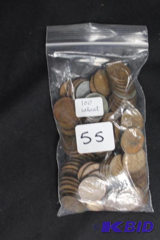 Bag of 100 Wheat Pennies, Unsorted ...