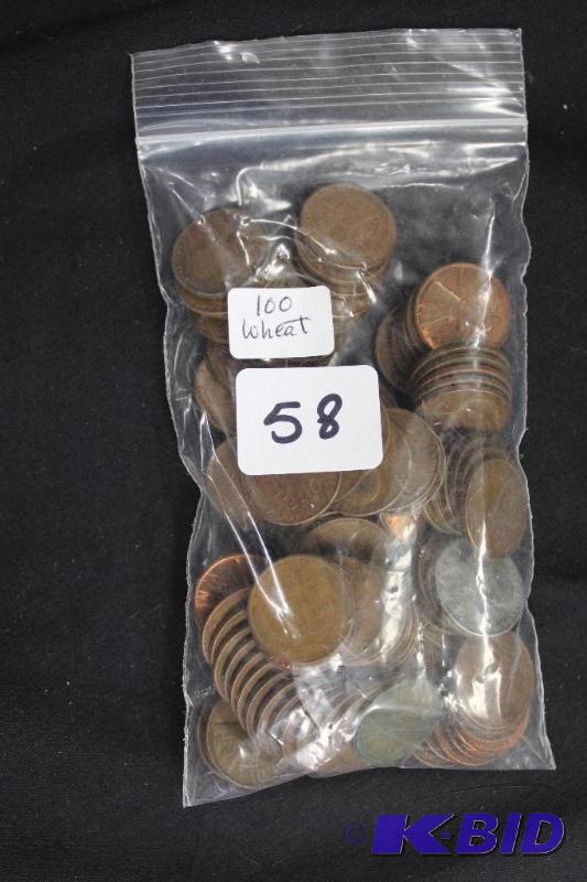 Bag of 100 Wheat Pennies, Unsorted ...