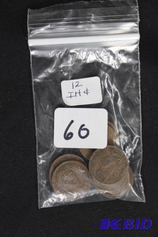 12 Indian Head Pennies