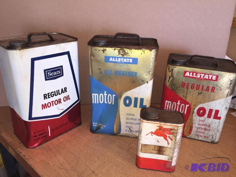 Vintage oil cans...