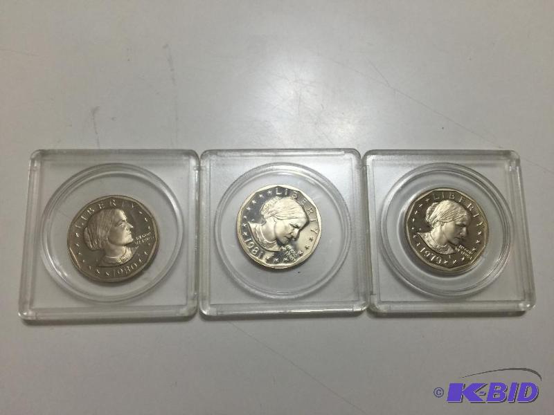 Susan B Anthony Proofs, 1979-S, 1980-S, 1981-...