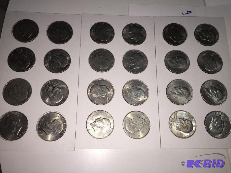 Ike Dollars, qty 24, various dates...