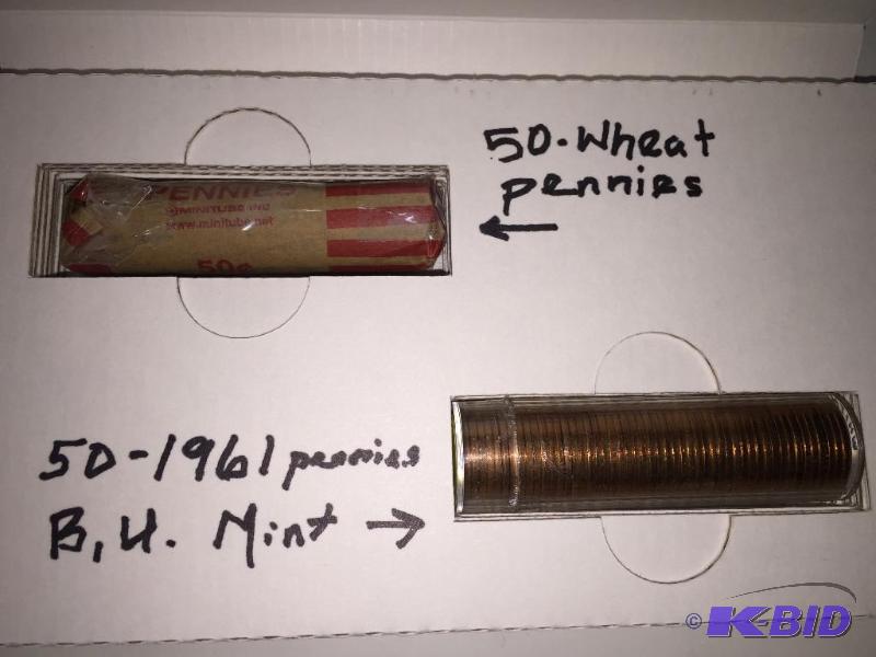 Wheat Pennies, 1 roll, various date and What ...