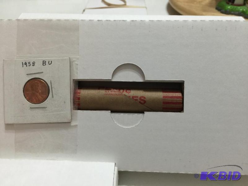 Wheat Pennies, 1 1958 brilliant and uncircula...