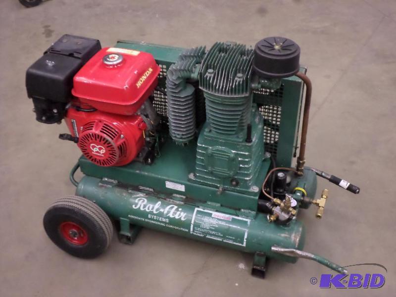 lot 1 image: Ral-Air Twin Tank Contractors Air Compressor ...