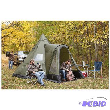 lot 10 image: 14x14 foot Deluxe Teepee Tent, polyester shel...