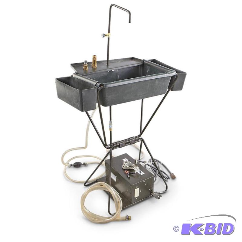 lot 13 image: U.S. Military Surplus Surgical Field Sink, fo...
