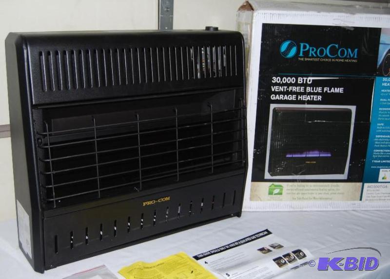 lot 21 image: Pro Com 30,000 BTU Blue Flame Garage Heater, ...