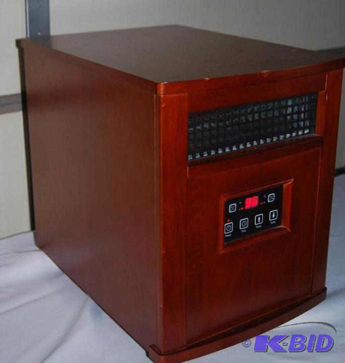 lot 37 image: 1500W Infrared Heater, all wood cabinet, 6 in...