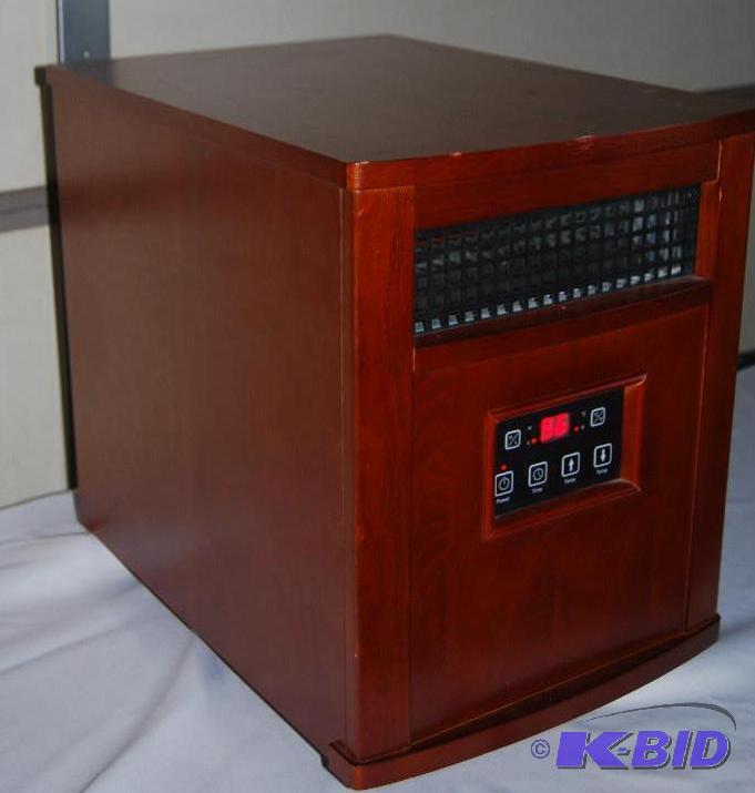 lot 38 image: 1500W Infrared Heater, all wood cabinet, 6 in...