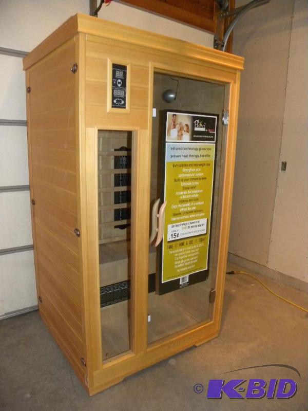lot 42 image: Lot of 3 Four Person Infrared Saunas, hemlock...