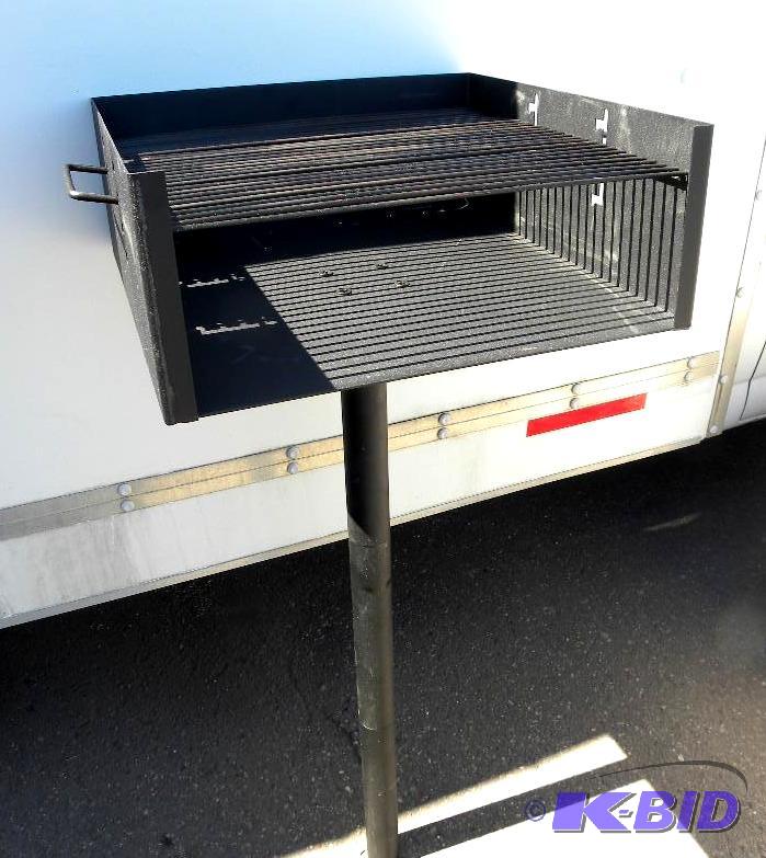lot 56 image: XL Park Style Grill, heavy duty steel bottom ...