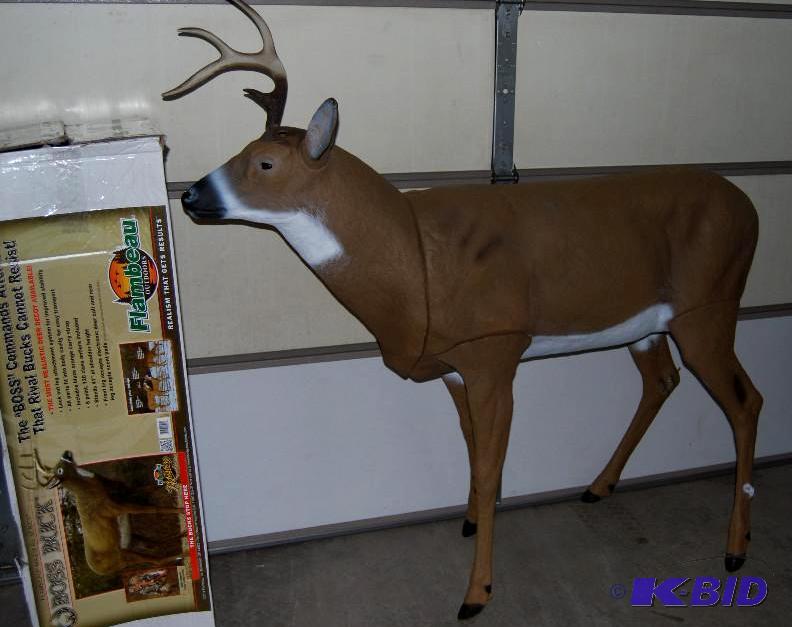 lot 7 image: Flambea Master Deer Decoy, replica of an 8 po...