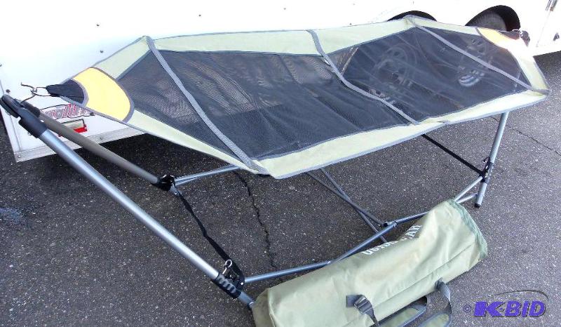 lot 81 image: Portable Folding Hammock, foldable, steel fra...