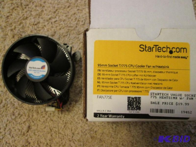 lot 26 image: Startech 95 mm socket t775 CPU heatsink with...