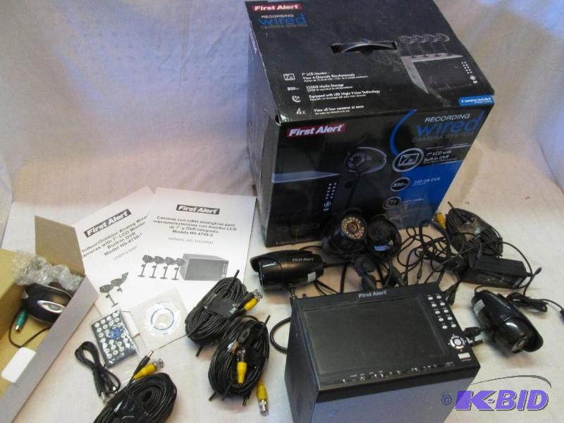lot 39 image: First Alert 4 camera recording security syste...
