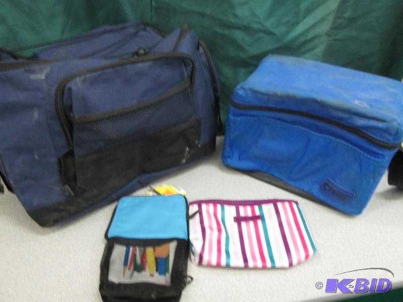 coolers and pencil case and small pouch with ...