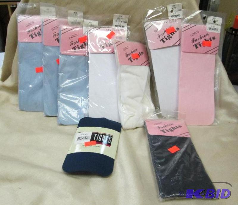 Girls Fashion tights colors Lt. Blue, white, ...