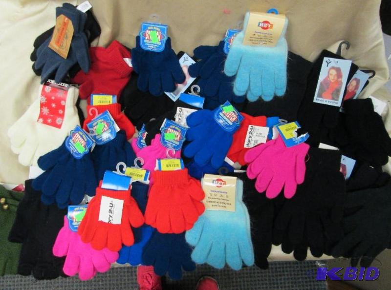 Assortment of light gloves about different co...