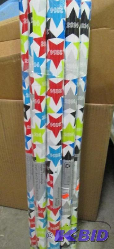 Qty 9 rolls of 2014 wrapping paper...